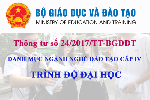 Danh sách các ngành nghề đào tạo cấp IV trình độ Đại học