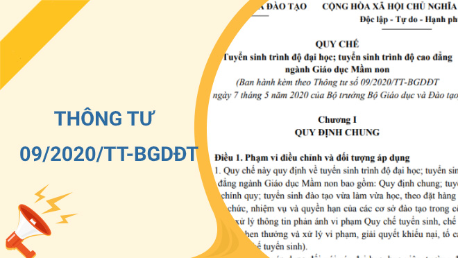 Quy chế tuyển sinh ĐH, CĐ ngành Giáo dục mầm non năm 2020